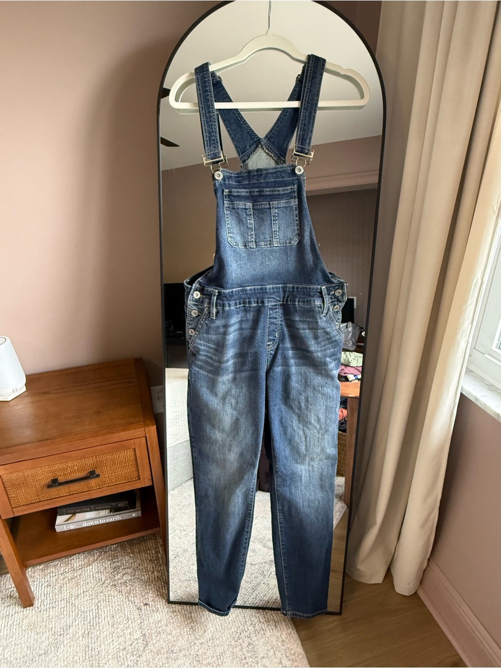 Torrid Denim Overall Crop Dark Wash Size 10 Adjustable Straps